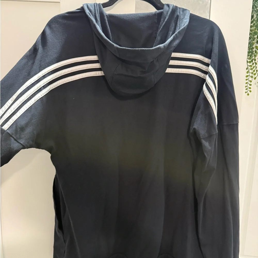 Adidas Black and White Logo Hoodie - Picture 9 of 10